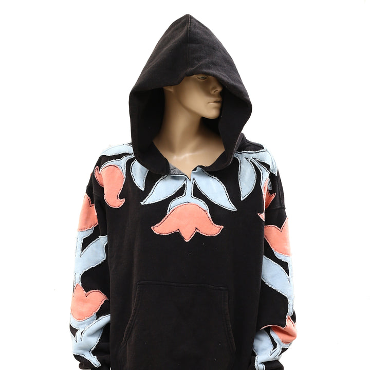 Free People We The Free it's a Vibe Flowers Hoodie Sweatshirt Tunic Top