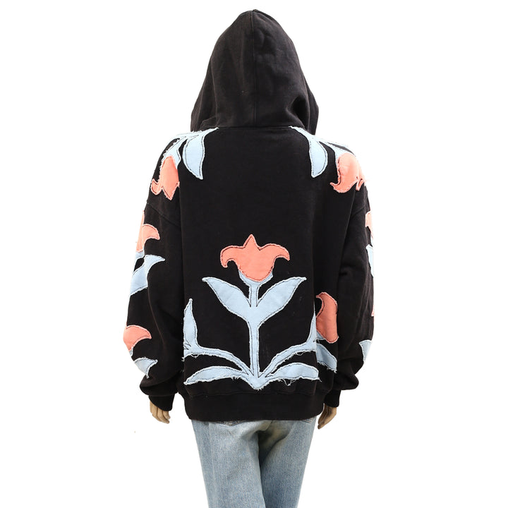 Free People We The Free it's a Vibe Flowers Hoodie Sweatshirt Tunic Top