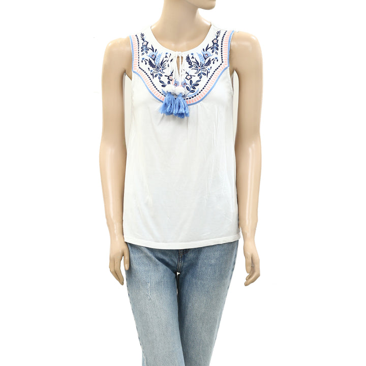 Lilly Pulitzer Jordy Embroidered Tank Blouse Top