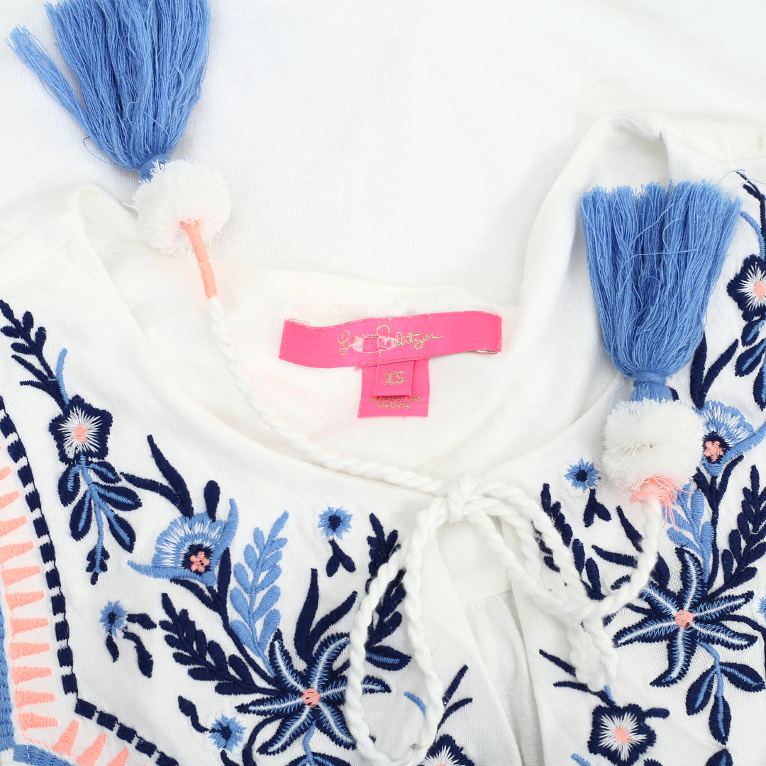 Lilly Pulitzer Jordy Embroidered Tank Blouse Top