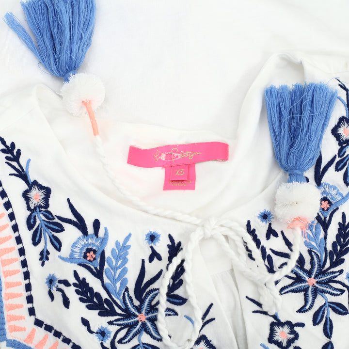 Lilly Pulitzer Jordy Embroidered Tank Blouse Top