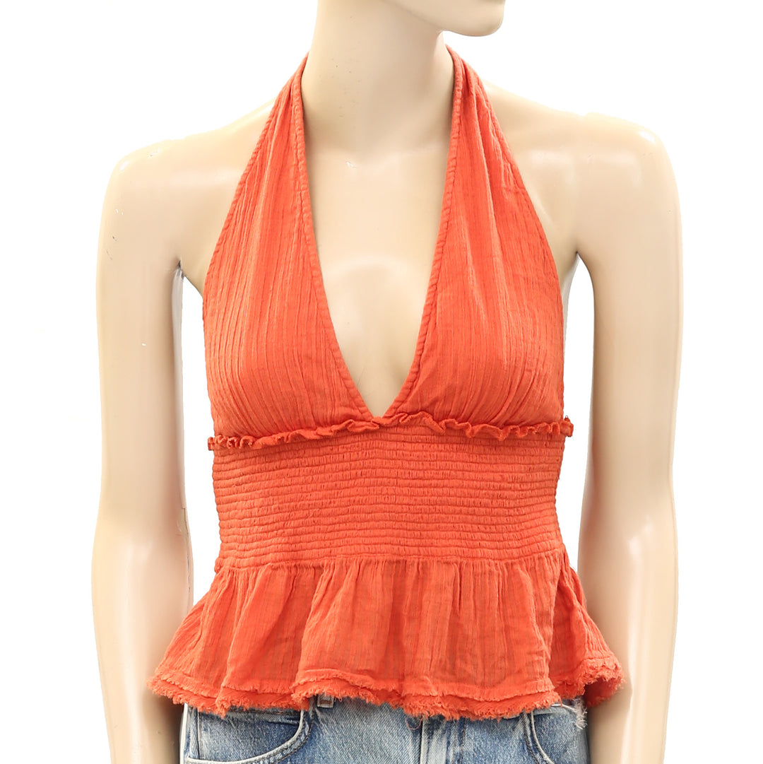 Free People Endless Summer Seventies Summer Halter Blouse Top