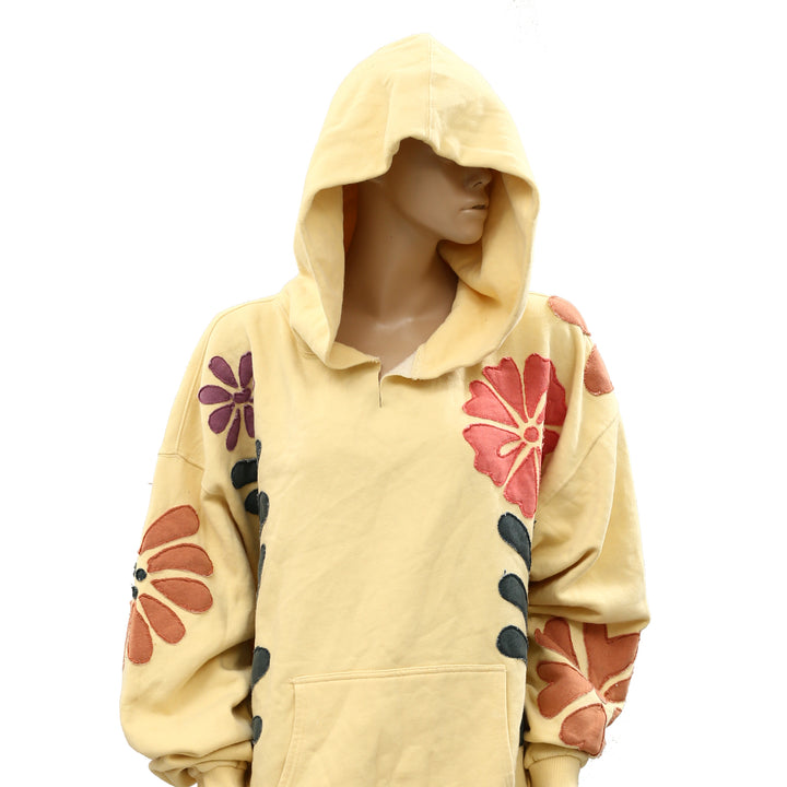 Free People We The Free it's a Vibe Flowers Hoodie Sweatshirt Tunic Top