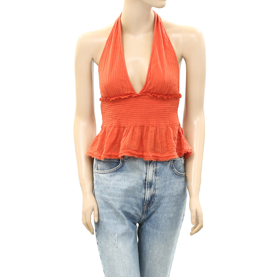 Free People Endless Summer Seventies Summer Halter Blouse Top