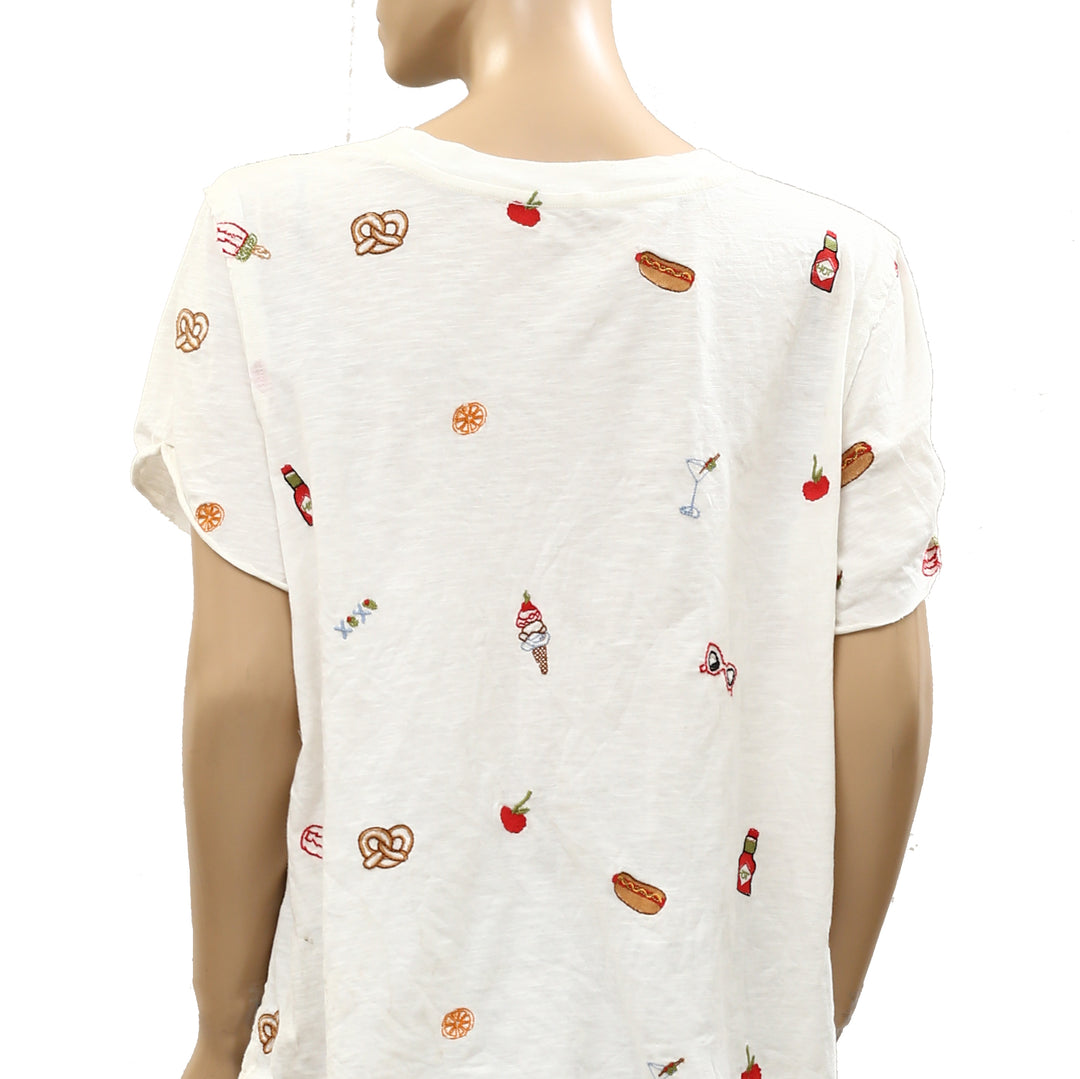 Maeve Anthropologie The Caitlin Boxy T-Shirt Blouse Top