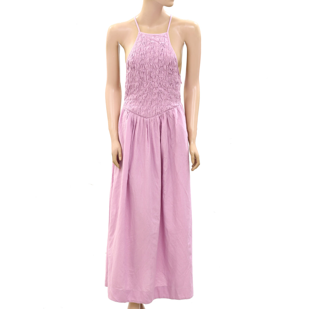 free people pink dress Free People Fp Beach Free-Est Gitana Midi Dress – White Chocolate Couture