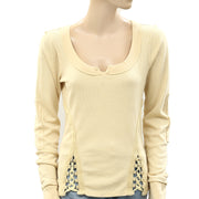 Free People We The Free Laced Up Layering Blouse Top