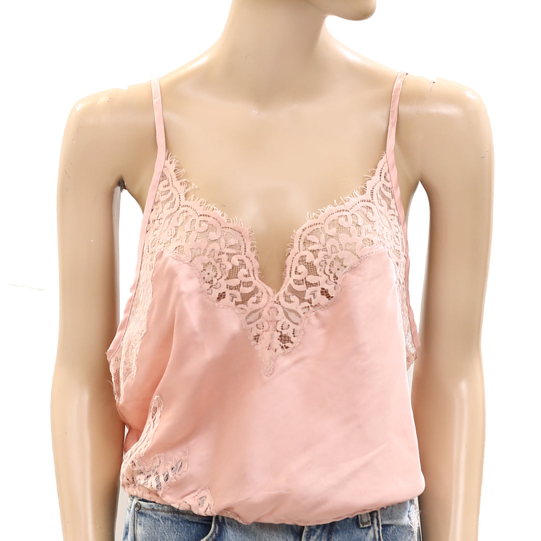 Intimately Free People Night Out Blouson Brami Slip Cami Cropped Top