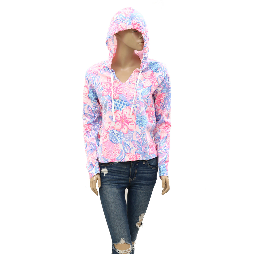 Lilly Pulitzer Kiawah Cropped Hoodie Top
