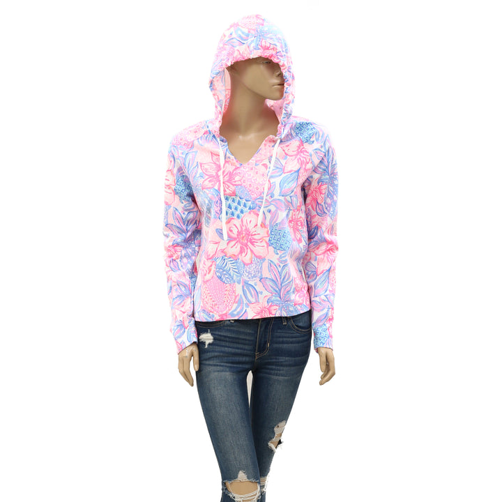 Lilly Pulitzer Kiawah Cropped Hoodie Top