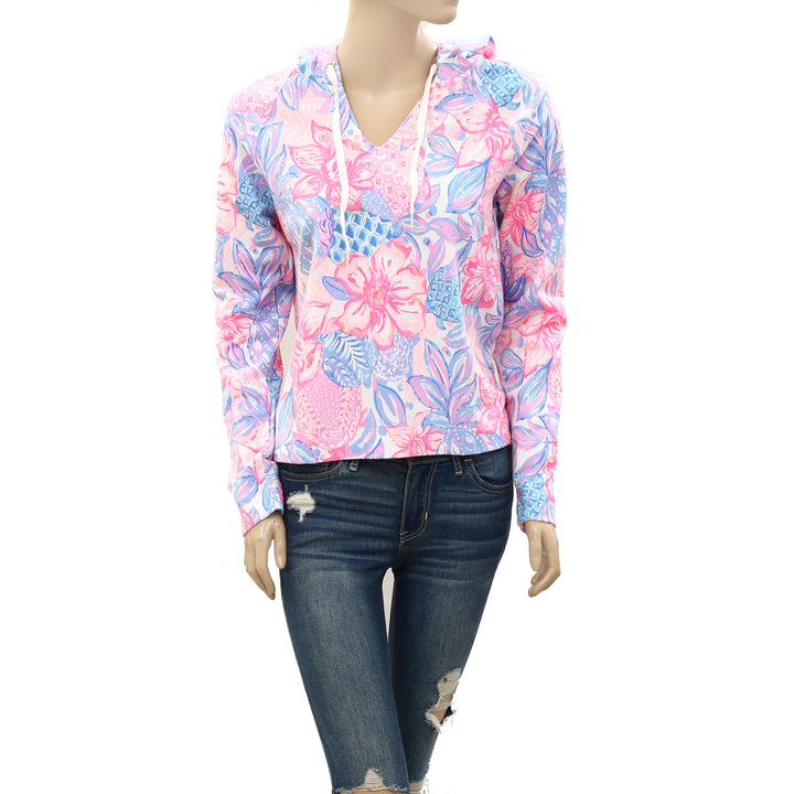 Lilly Pulitzer Kiawah Cropped Hoodie Top