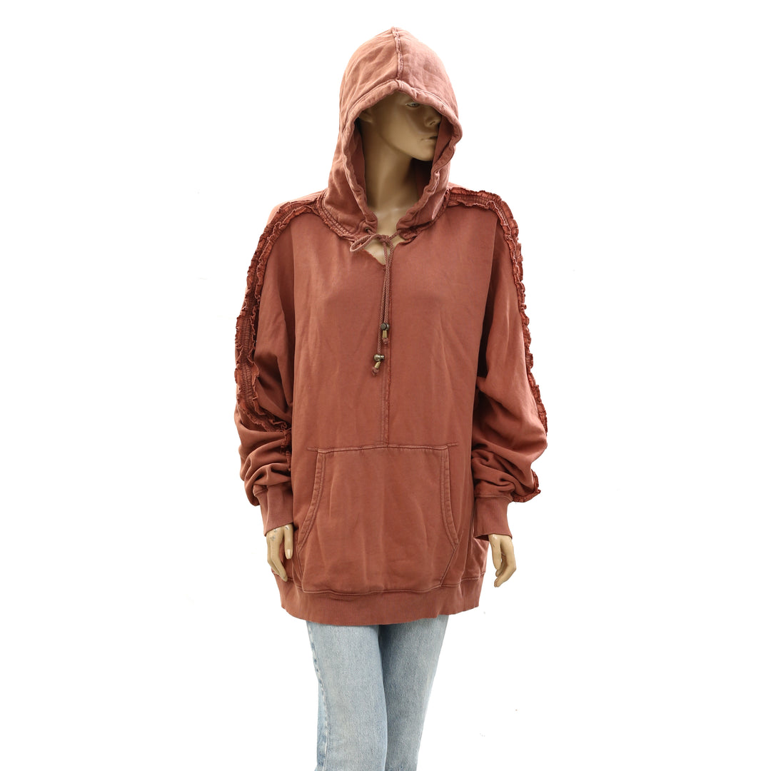 Free People XOXO Hoodie Sweatshirt Top