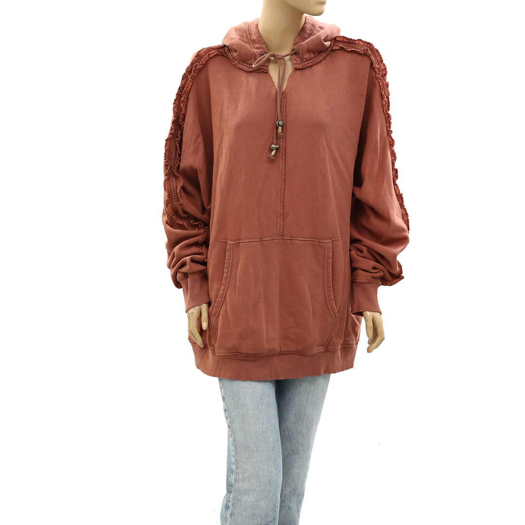 Free People XOXO Hoodie Sweatshirt Top