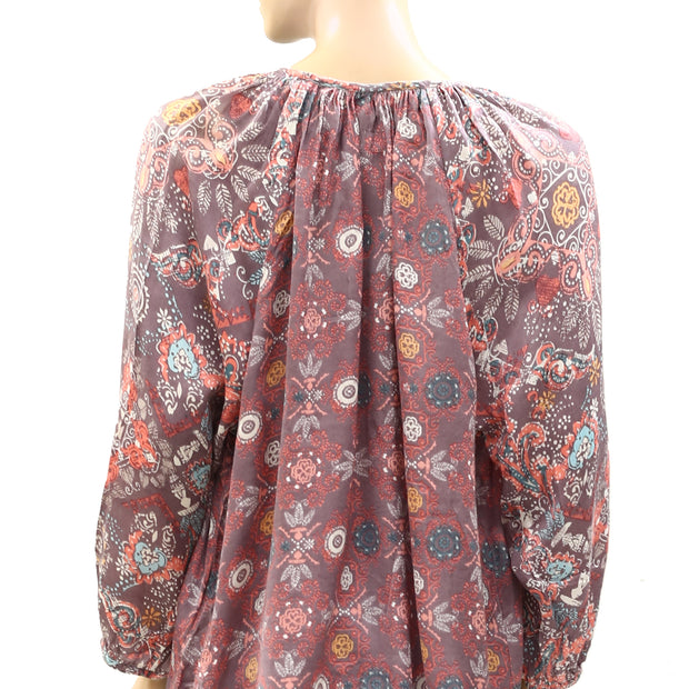 Odd Molly Anthropologie Printed Blouse Top