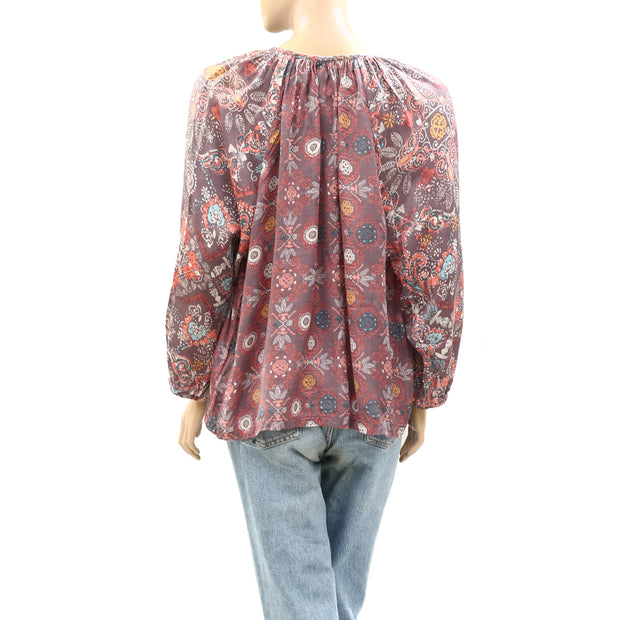 Odd Molly Anthropologie Printed Blouse Top