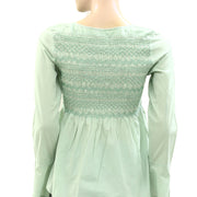 Odd Molly Anthropologie Smocked Ruffle Tunic Shirt Top