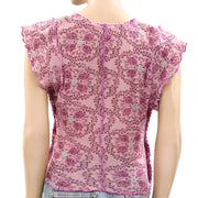 Free People Oh My Baby Tee Cropped Blouse Top