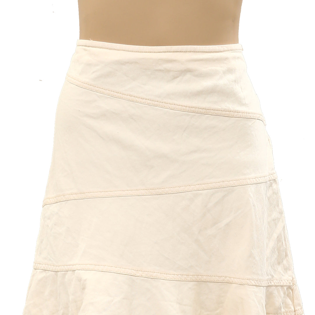 Urban Outfitters Millie Fluted Denim Mini Skirt