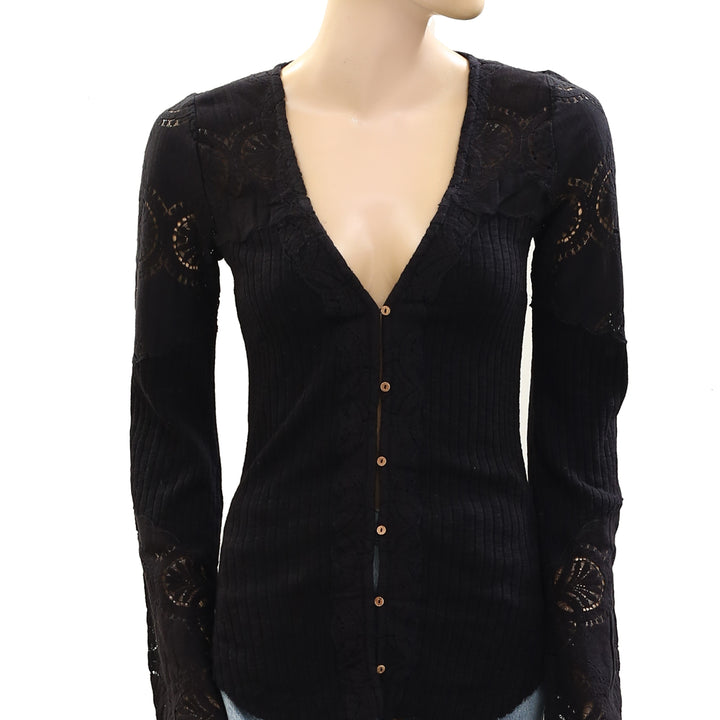 Free People Olivia Lace Tunic Top