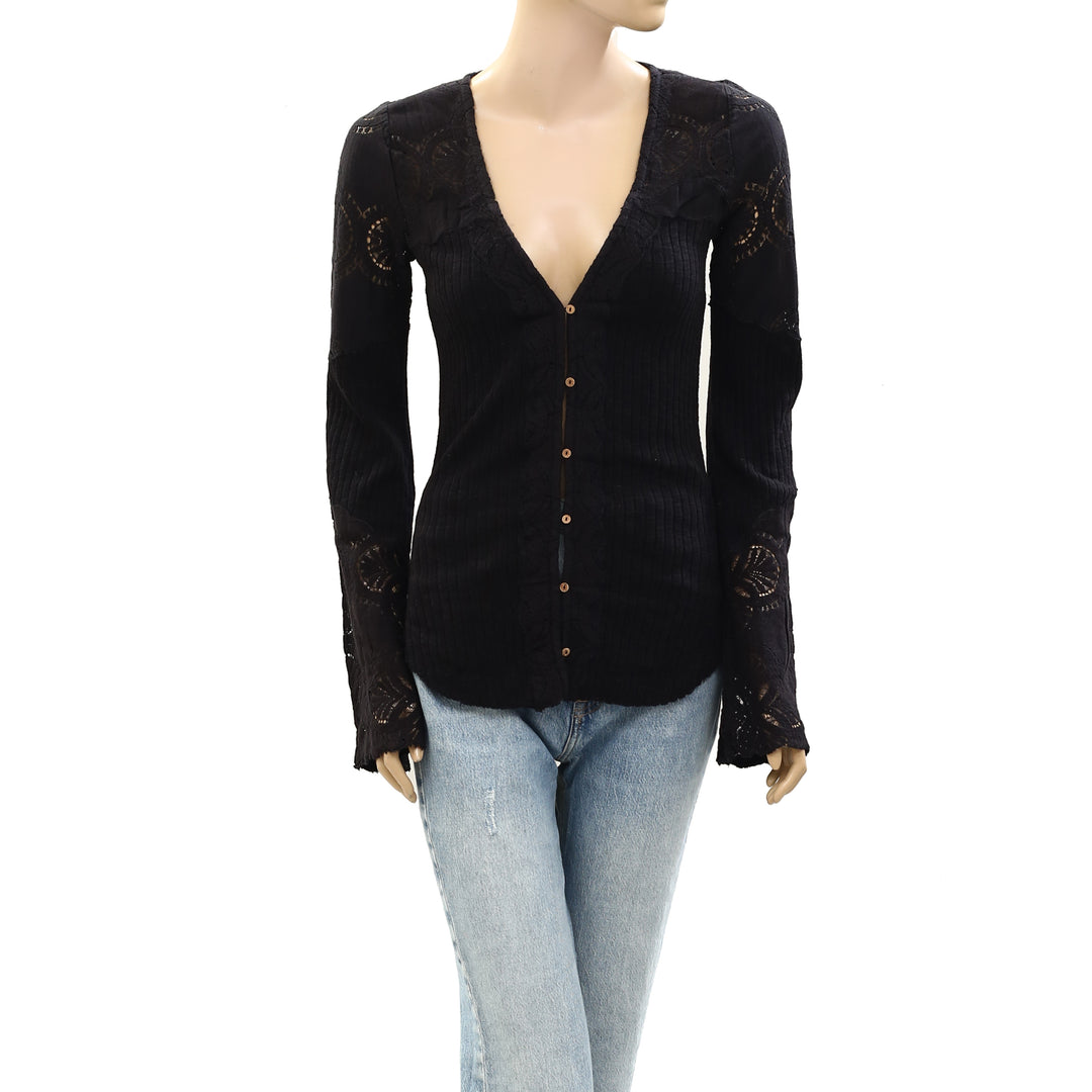 Free People Olivia Lace Tunic Top