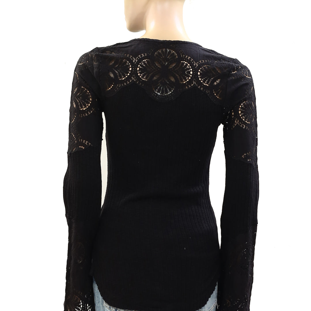 Free People Olivia Lace Tunic Top
