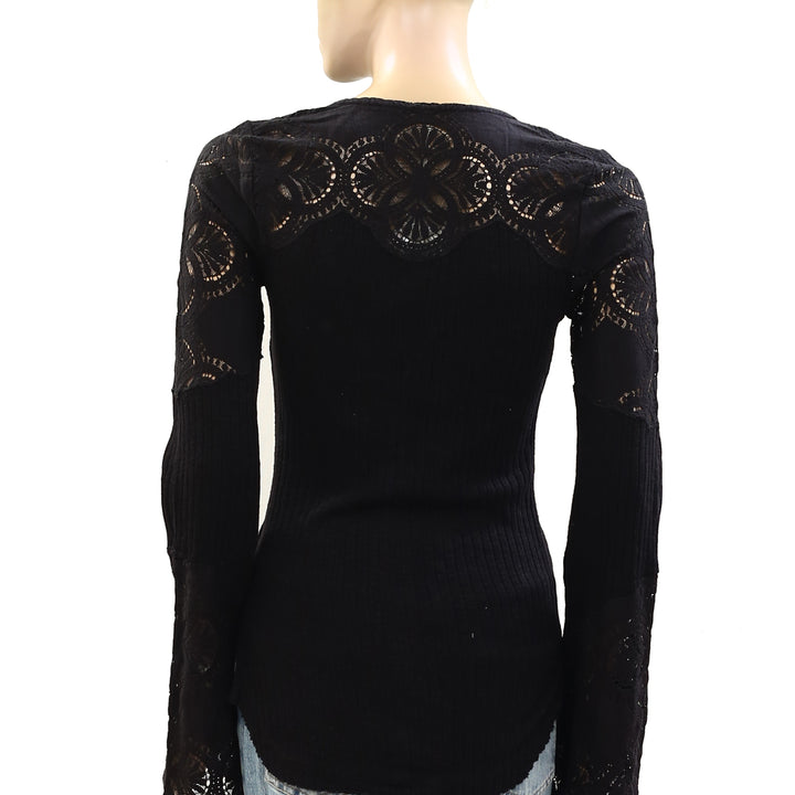 Free People Olivia Lace Tunic Top