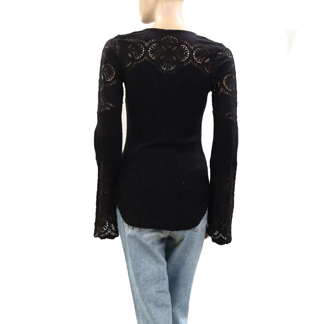 Free People Olivia Lace Tunic Top