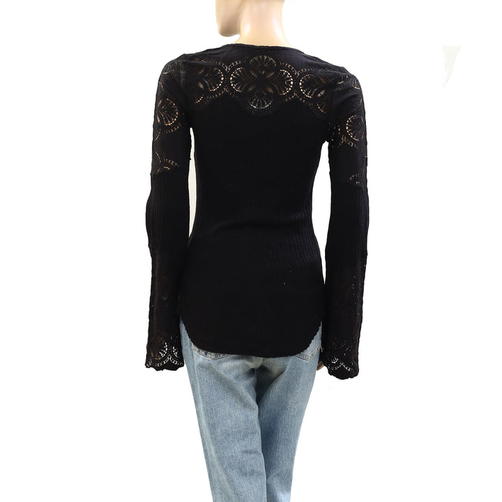 Free People Olivia Lace Tunic Top