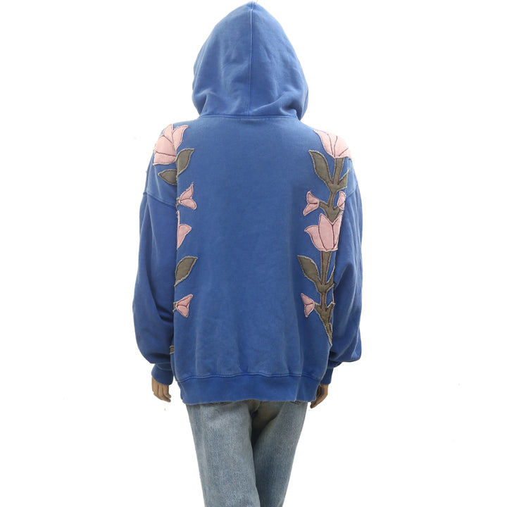 Free People We The Free it's a Vibe Flowers Hoodie Sweatshirt Tunic Top