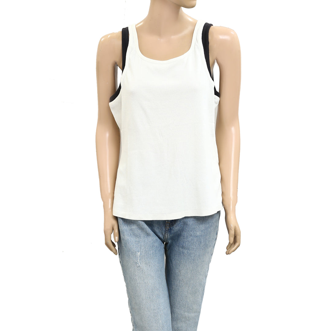 Anthropologie Pilcro Double Trouble Layered Tank Blouse Top