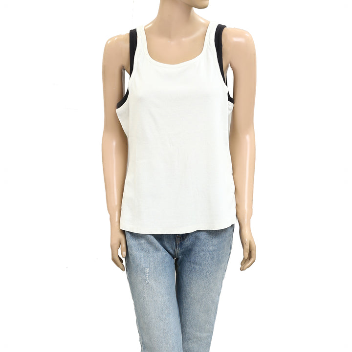 Anthropologie Pilcro Double Trouble Layered Tank Blouse Top