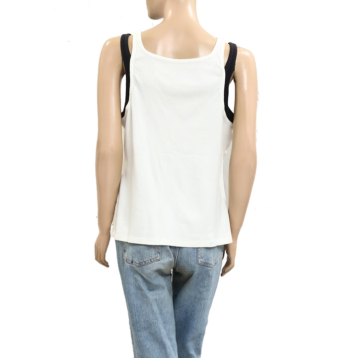 Anthropologie Pilcro Double Trouble Layered Tank Blouse Top