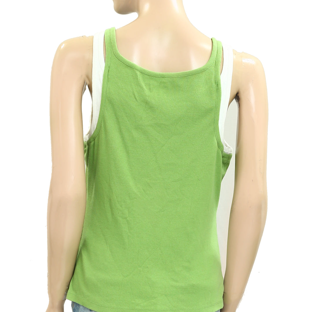 Anthropologie Pilcro Double Trouble Layered Tank Blouse Top
