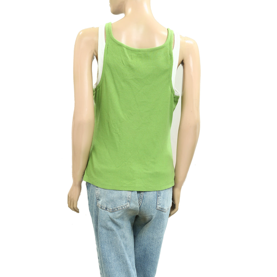 Anthropologie Pilcro Double Trouble Layered Tank Blouse Top