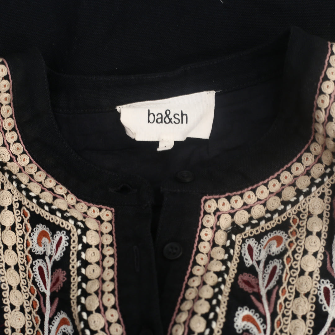 BA&SH AALEC Floral Embroidered Blouse Top