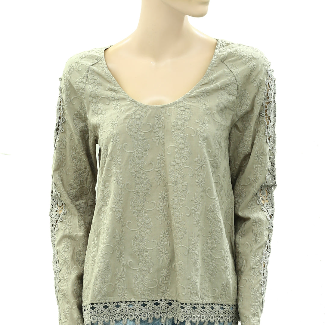 Odd Molly Anthropologie Embroidered Blouse Top