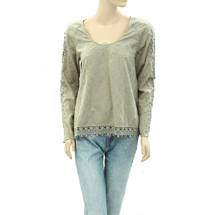 Odd Molly Anthropologie Embroidered Blouse Top