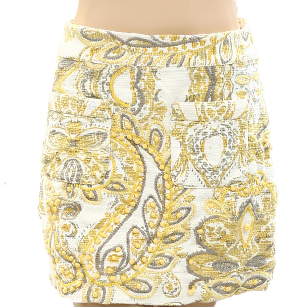 Berenice Jibia Yellow Cotton Mini Skirt