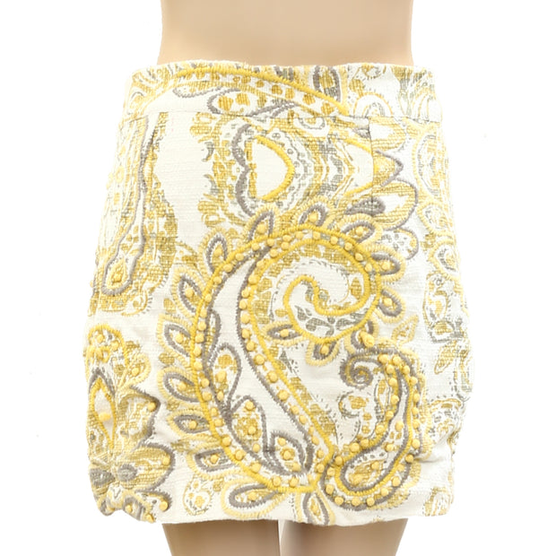 Berenice Jibia Yellow Cotton Mini Skirt