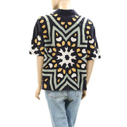 Sea New York Kaia Kaleidoscope Applique Short-Sleeve Top