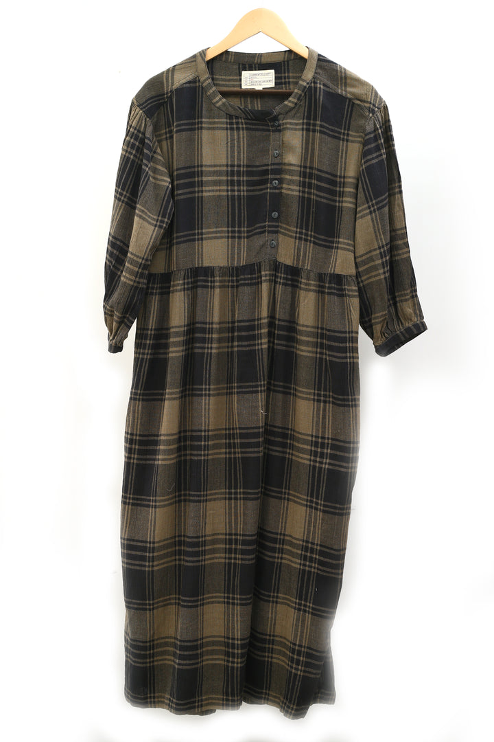 Current/Elliott Check & Mixted Plaid Midi Dress