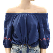 Kerri Rosenthal Lizzie Eyelet Blouse Top