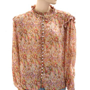 Berenice. CHISCA Floral Print Flowing Blouse Top