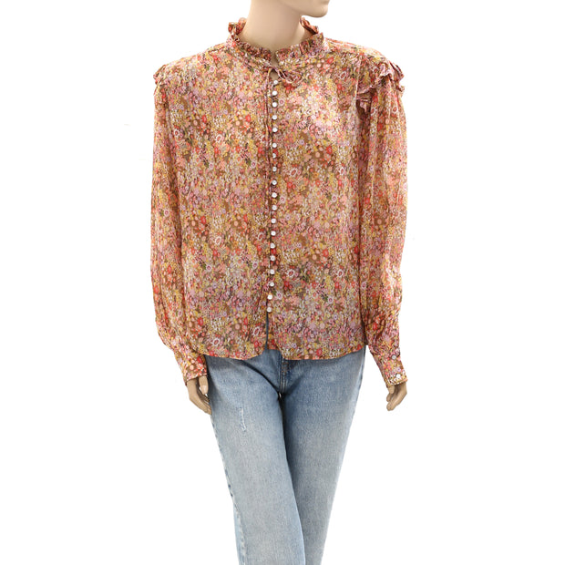 Berenice. CHISCA Floral Print Flowing Blouse Top