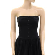 Love The Label Anthropologie Corseted Strapless Midi Dress