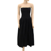 Love The Label Anthropologie Corseted Strapless Midi Dress