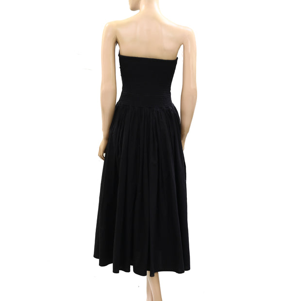 Love The Label Anthropologie Corseted Strapless Midi Dress