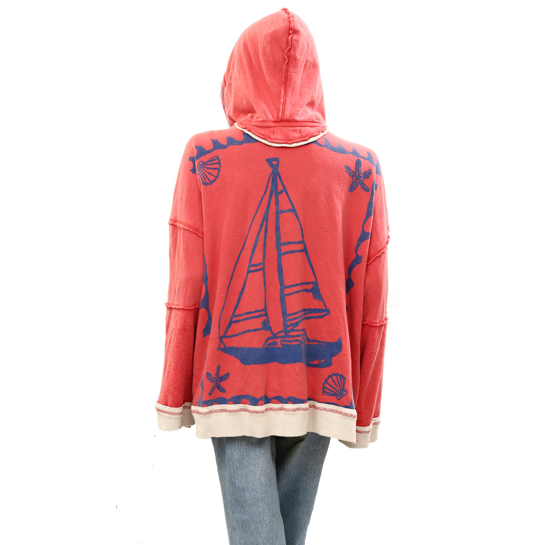 Free People We the Free Seashell Cardi Cropped Jacket Top