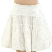 Ulla Johnson Crochet Lace White Short Mini Skirt