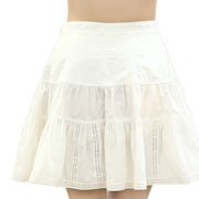 Ulla Johnson Crochet Lace White Short Mini Skirt